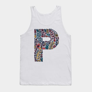 Tropical Letter P Tank Top